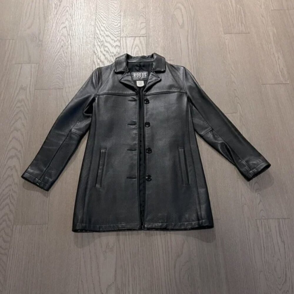 Roots leather coat - Picture 1 of 3